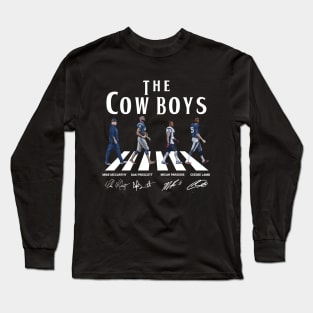 Cowboys Walking Abbey Road Signatures Football Long Sleeve T-Shirt